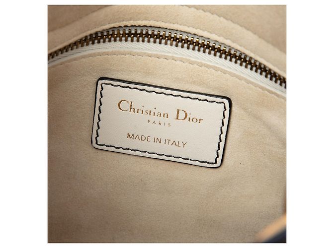 Dior White DiorAmour Niki De Saint Phalle Mini Calfskin Love Lady Dior Bianco Bianco sporco - vista 5