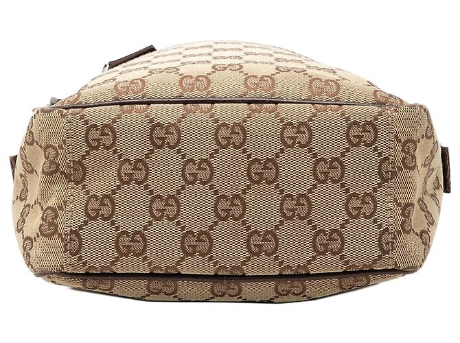 Borsa a tracolla Gucci in tela GG beige - vista 3