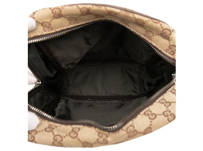 Borsa a tracolla Gucci in tela GG beige - vista 4