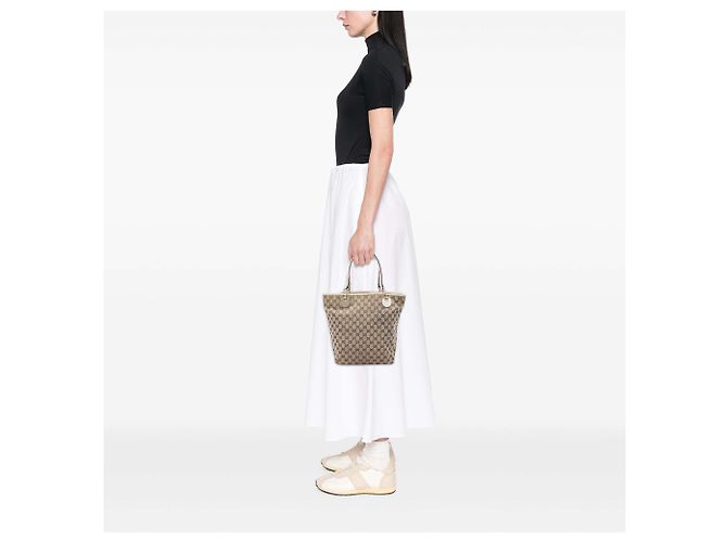 Bolso Tote Gucci Beige Large GG Canvas Eclipse - vista 5