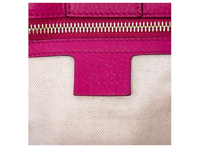 Borsa Gucci Bamboo Shopper media in pelle di vitello rosa - vista 5