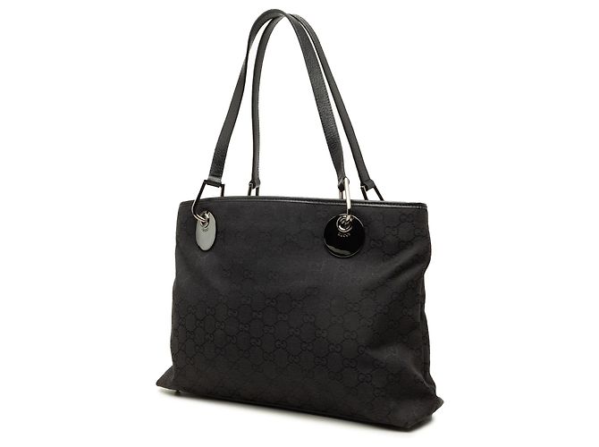 Sacola Gucci Medium GG Canvas Eclipse Preta Preto - vista 2