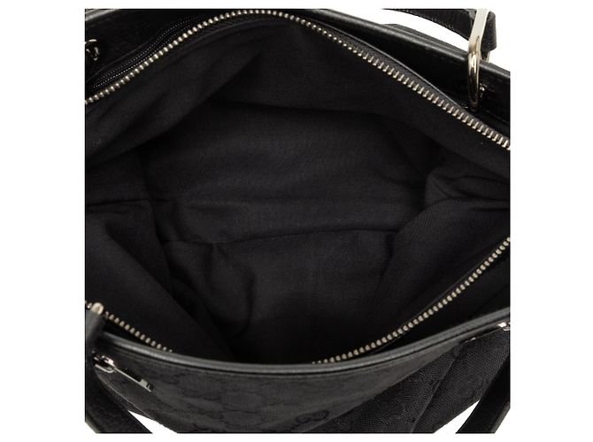 Sacola Gucci Medium GG Canvas Eclipse Preta Preto - vista 4