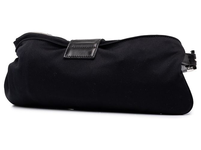 Borsa a Tracolla Baguette Fendi in Jersey Nero - vista 2