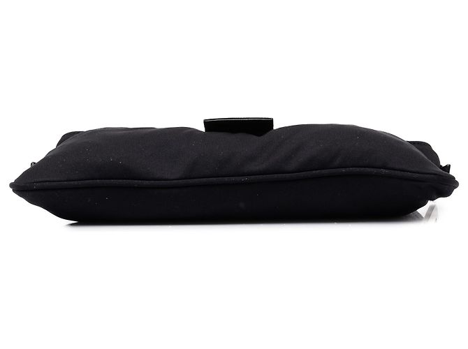 Borsa a Tracolla Baguette Fendi in Jersey Nero - vista 3