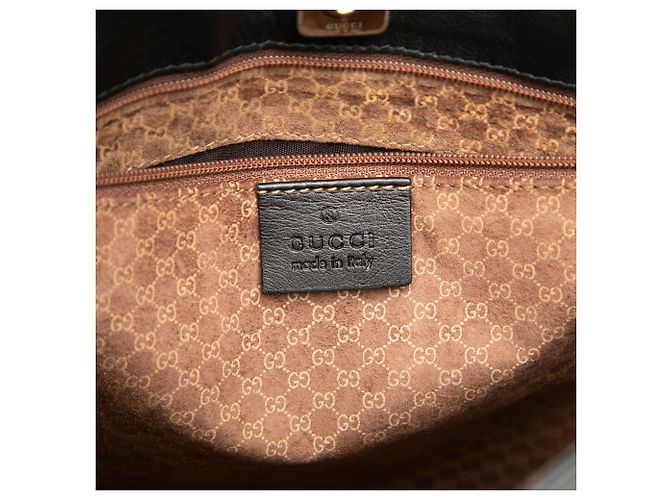 Borsa a tracolla Gucci in pelle di vitello nera con Web Nero - vista 5