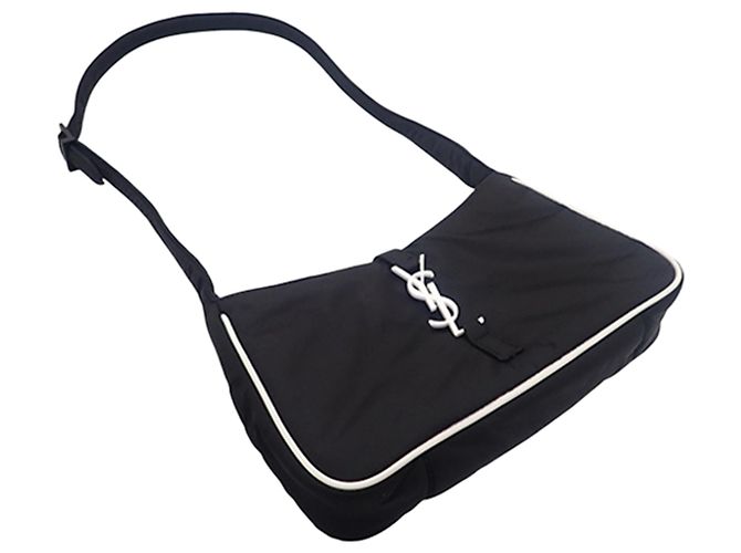 Autre Marque Saint Laurent Black Econyl Nylon Le 5 a 7 Nero - vista 2
