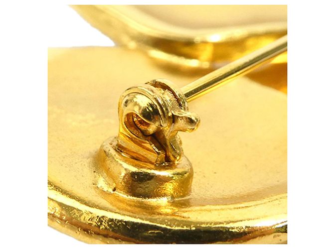 Broche de flor Chanel Gold CC chapado en oro Dorado - vista 6