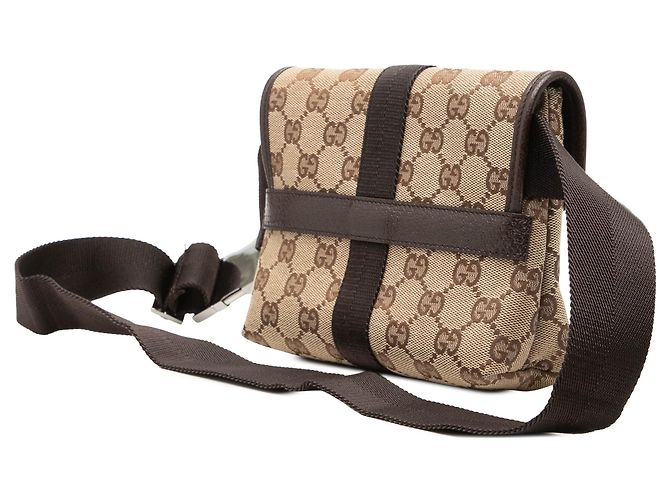 Bolso cinturón Gucci de lona GG beige - vista 2