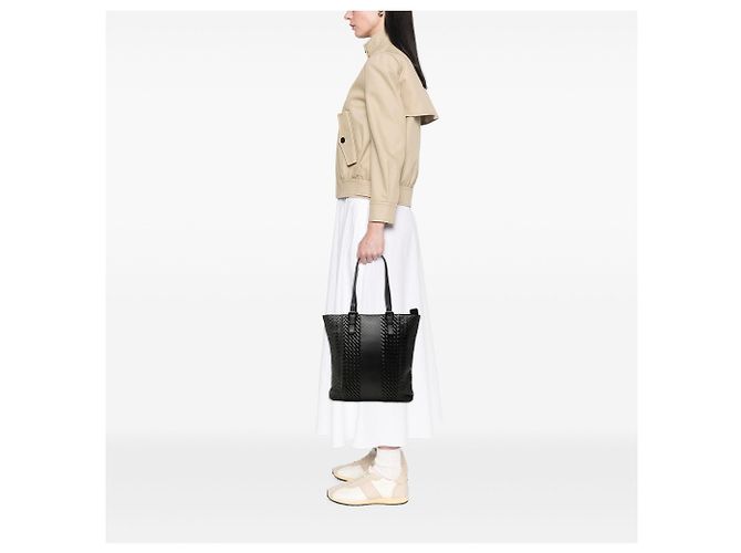 Borsa Tote Bottega Veneta Black Nappa Intreccio Imperatore - vista 6