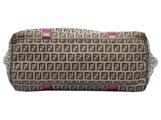 Fendi Beige Zucchino Canvas Superstar Tote Lila - Ansicht 3