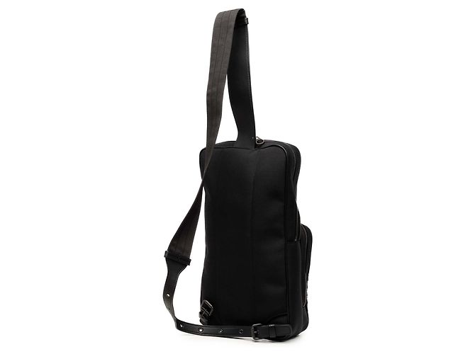 Borsa Sling Bottega Veneta in tela nera e Nappa Intrecciato Nero - vista 2