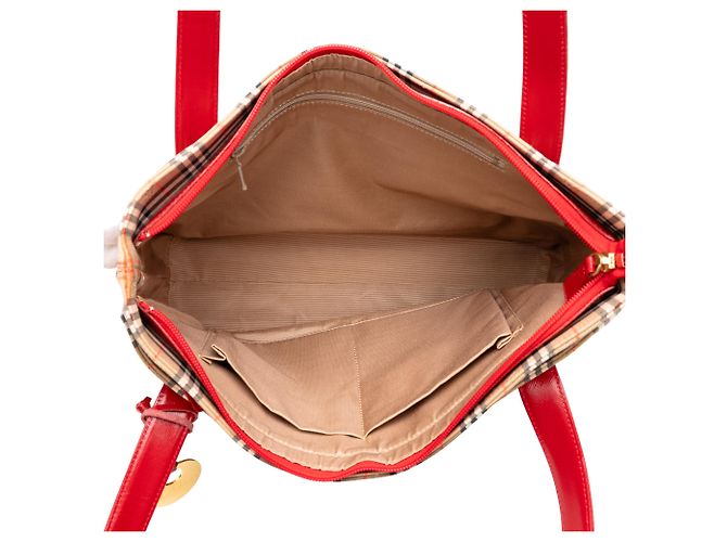 Burberry Beige Haymarket Check Canvas Tote - Ansicht 4