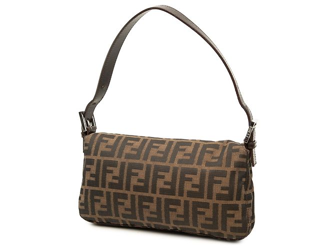 Borsa Baguette Fendi in tela Zucca marrone - vista 2