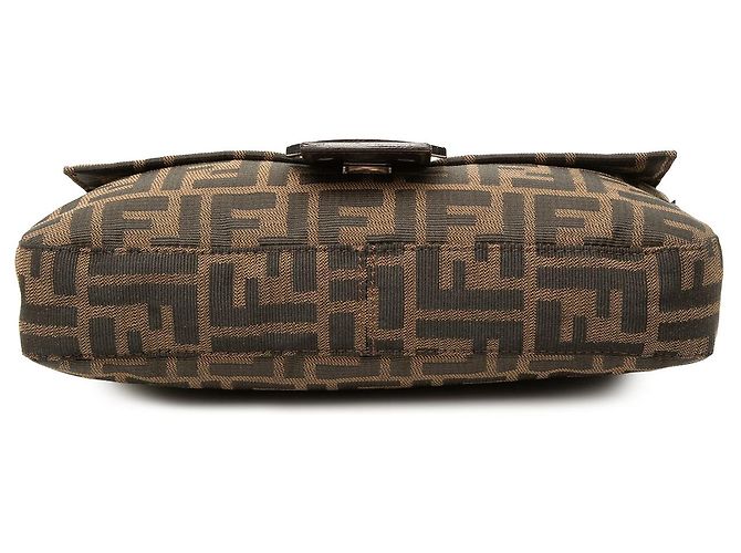 Borsa Baguette Fendi in tela Zucca marrone - vista 3