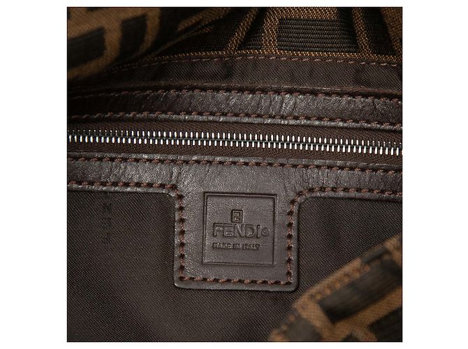 Borsa Baguette Fendi in tela Zucca marrone - vista 5