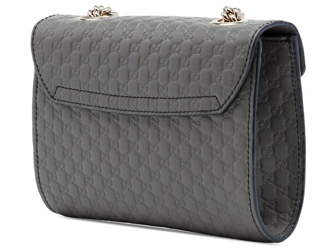 Gucci Mini Microguccissima Emily Crossbody Gris Castaño - vista 2