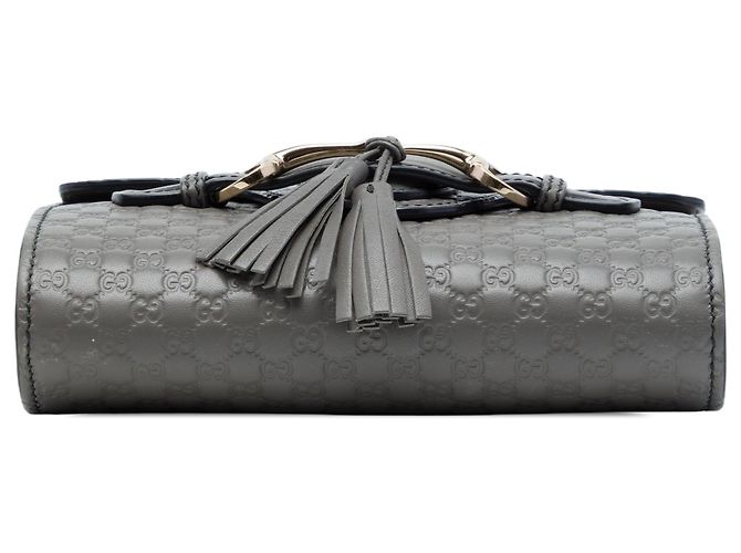 Gucci Mini Microguccissima Emily Crossbody Gris Castaño - vista 3