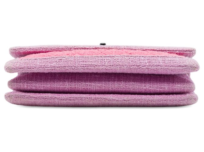 Chanel Pink CC Quilted Tweed Accordion Flap - Ansicht 3