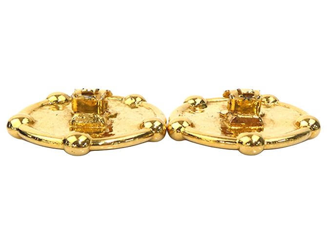 Orecchini a clip rotondi placcati oro Chanel Gold CC D'oro - vista 6