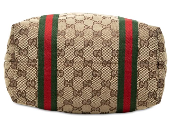 Gucci Beige GG Canvas Web Jolicoeur Tote - Ansicht 3