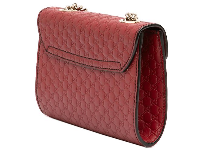 Gucci Red Mini Microguccissima Emily Crossbody Roja Burdeos - vista 2