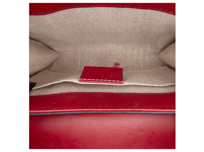 Gucci Red Mini Microguccissima Emily Crossbody Roja Burdeos - vista 4