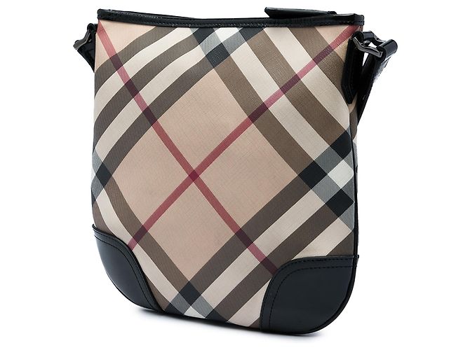 Burberry Beige Supernova Check Coated Canvas Dryden Crossbody - vista 2