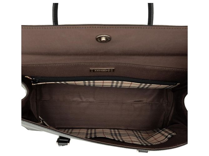 Borsa a mano Burberry in pelle nera Nero - vista 4