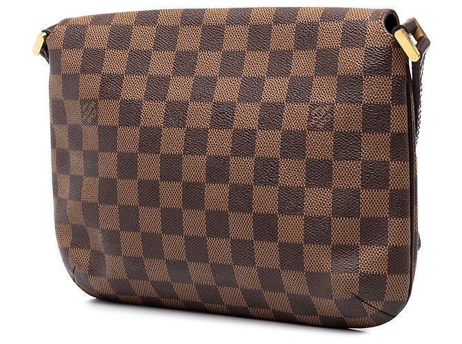 Louis Vuitton Brown Damier Ebene Musette Tango Long Strap Castaño - vista 2