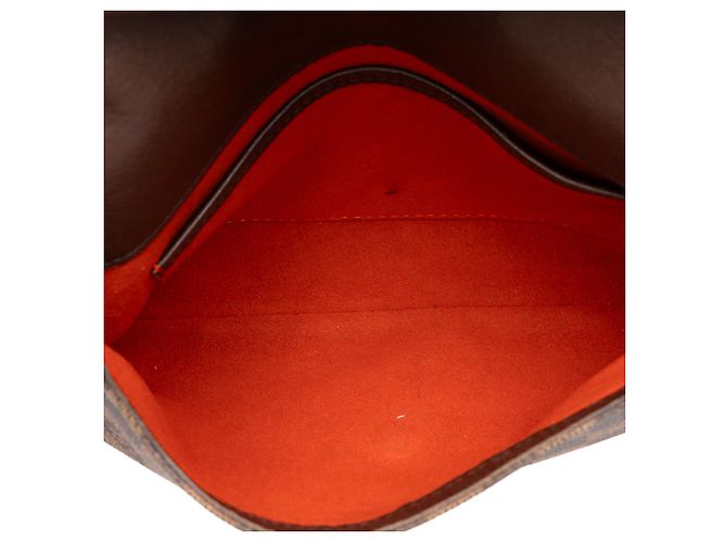 Louis Vuitton Brown Damier Ebene Musette Tango Long Strap Castaño - vista 4