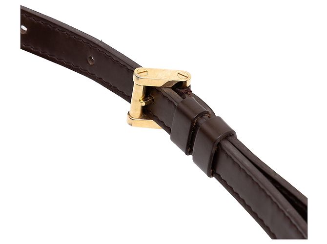 Louis Vuitton Brown Damier Ebene Musette Tango Long Strap Castaño - vista 6