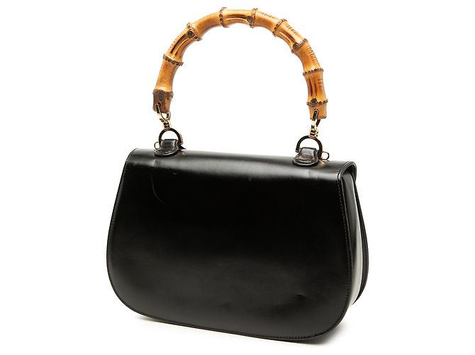 Gucci Black Calfskin Bamboo Night Negro - vista 2