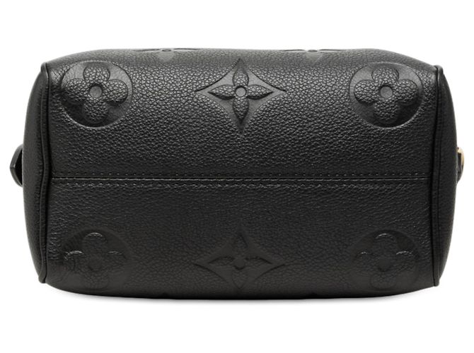 Louis Vuitton Black Monogram Giant Empreinte Speedy Bandouliere 20 Nero - vista 3