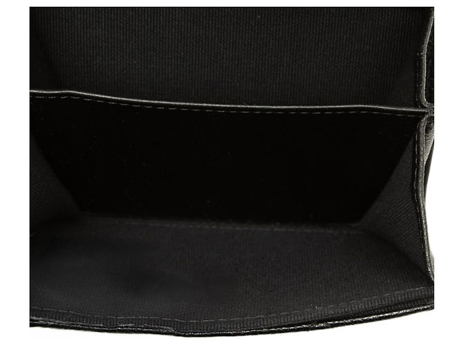 Tarjetero Chanel Boy de piel caviar acolchada negra con cadena Negro - vista 4