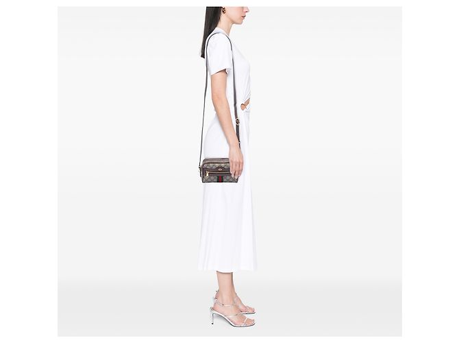 Gucci Mini GG Supreme Web Ophidia Crossbody Beige - Ansicht 6