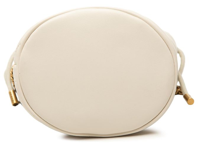 Borsa Secchiello Gucci GG Marmont Matelassé in pelle di vitello bianca Small Bianco - vista 3