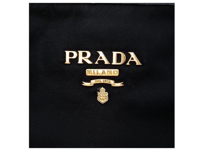 Bolso Tote Prada de Tessuto con ribetes de Saffiano negro - vista 5