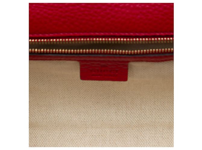 Clutch Gucci Soho Disco in pelle di vitello rossa Rosso - vista 4