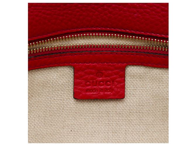Clutch Gucci Soho Disco in pelle di vitello rossa Rosso - vista 5