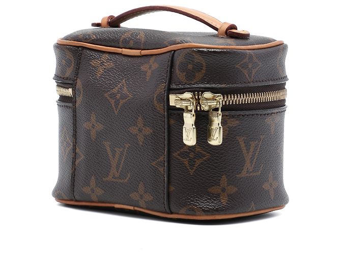 Louis Vuitton Brown Monogram Nice Nano Vanity Case Marrone - vista 2
