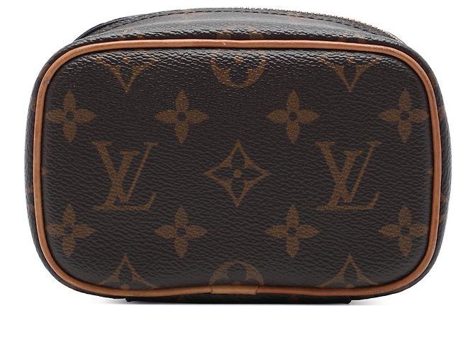 Louis Vuitton Brown Monogram Nice Nano Vanity Case Marrone - vista 3