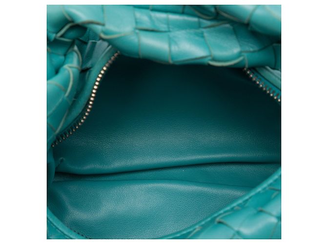 Bottega Veneta Mini Jodie in Nappa Intrecciato Blu Turchese - vista 4