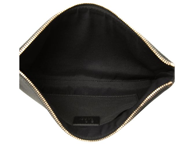 Bamboo Clutch Gucci de piel de becerro negra con bambú Negro - vista 4