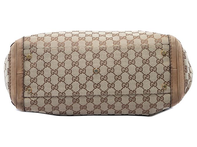 Gucci Running Tote aus beigem GG Canvas - Ansicht 3