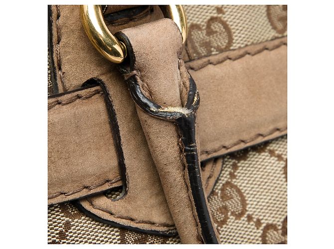 Gucci Running Tote aus beigem GG Canvas - Ansicht 5