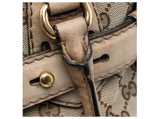 Gucci Running Tote aus beigem GG Canvas - Ansicht 6