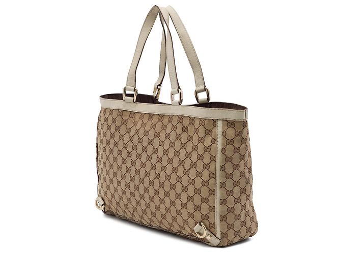 Borsa Tote Gucci Abbey D Ring in tela GG beige - vista 2