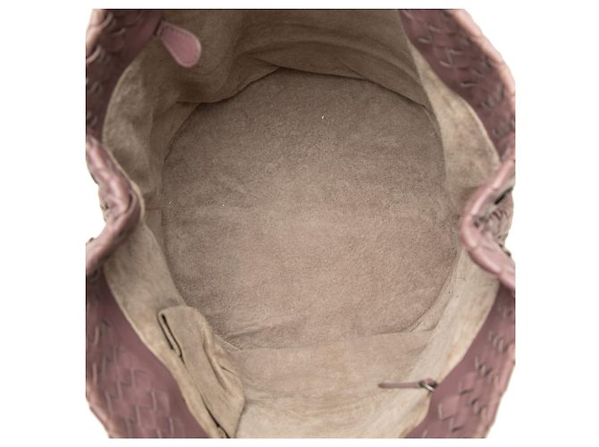 Borsa a secchiello Bottega Veneta in Nappa Intrecciato viola Porpora - vista 4