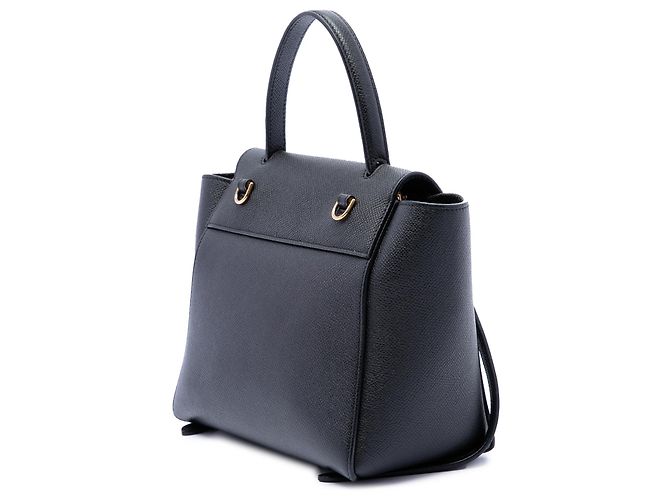 Belt Bag Céline Bolso Cinturón Celine Nano de Piel de Ternera Granulada Negro - vista 2